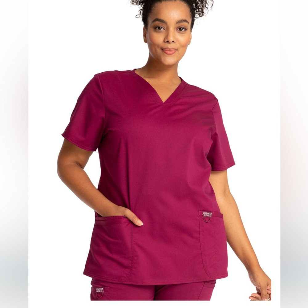 Cherokee Workwear Revolution Women's V-Neck Solid Scrub Top-WW620